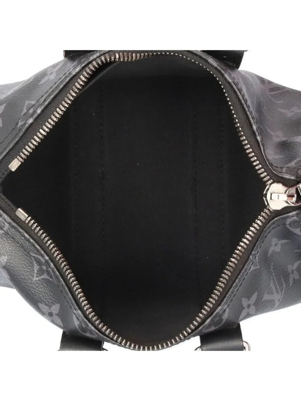 Louis Vuitton Keepall 25 Bandouliere Monogram Eclipse Shoulder Bag Black